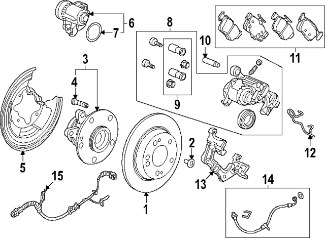 43022T61A01 - Brakes: Brake Pads for Honda: Civic Image
