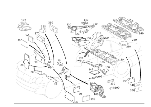 Insulation in Passenger Compartment for 2005 Mercedes-Benz C55 AMG #0