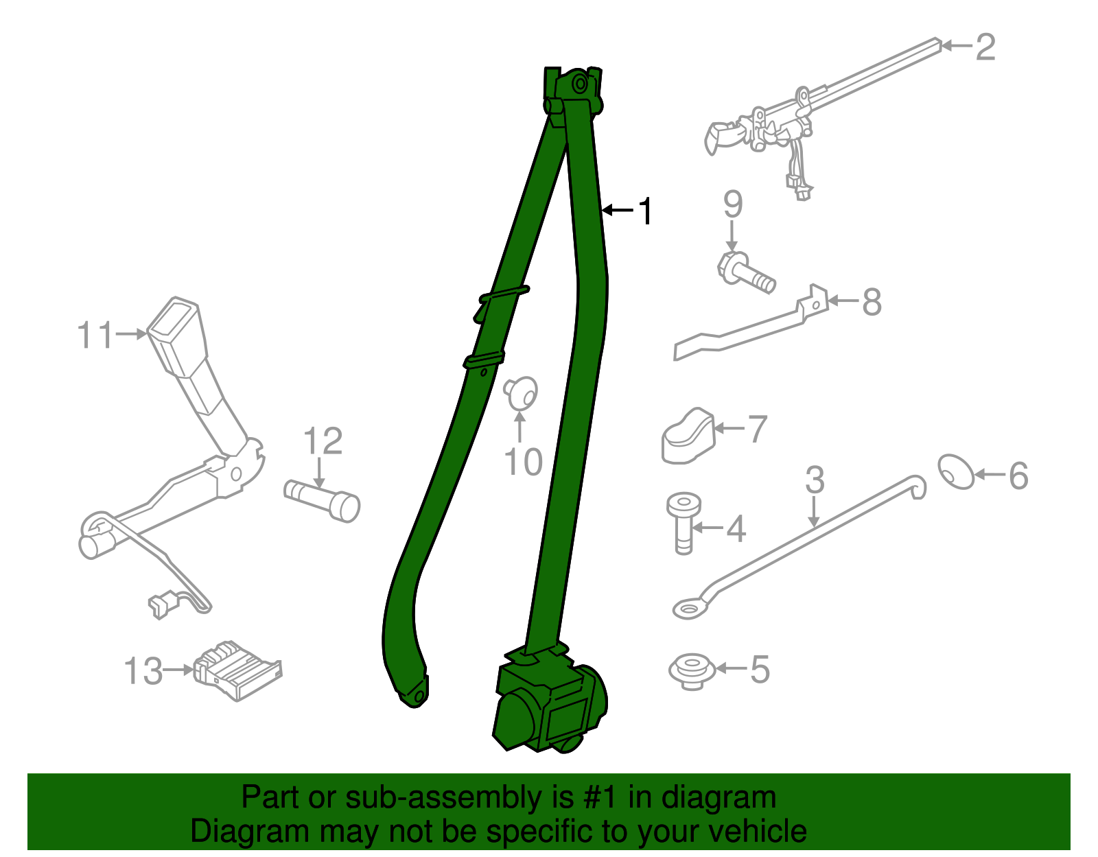 Lap & Shoulder Belt - BMW (72119114285)