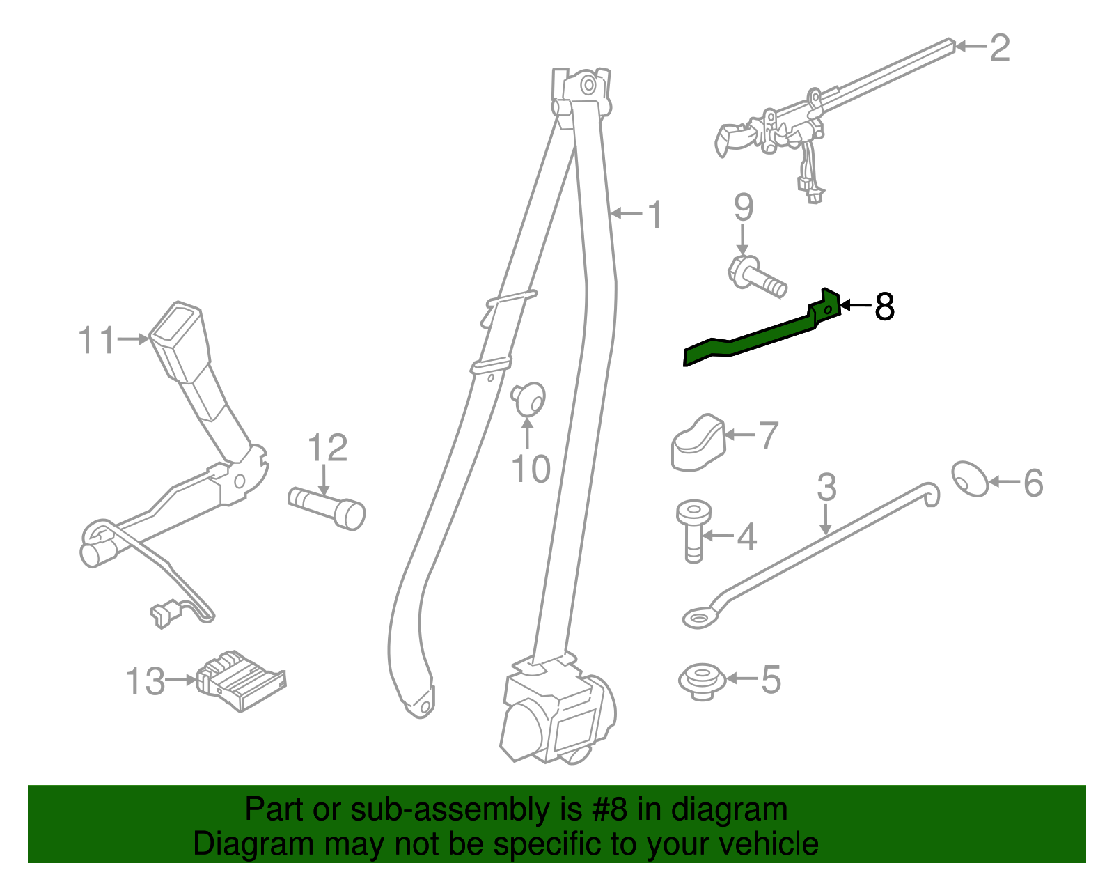 Seat Belt Guide - BMW (72-11-6-977-811)
