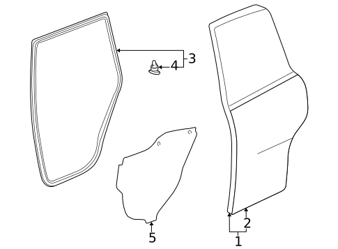 Door & Components for 1997 Toyota RAV4 #1