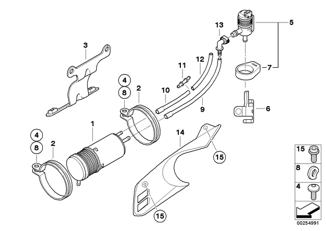 16117696959 - : Bracket Activated Carbon Container for BMW-Motorrad Image