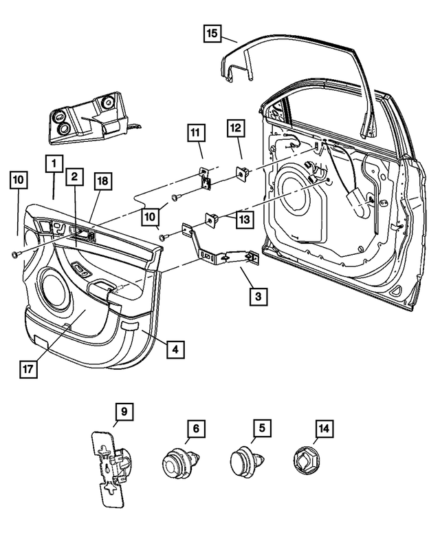 1EL67WL8AA - : Power Window Switch Bezel, Left for Mopar Image