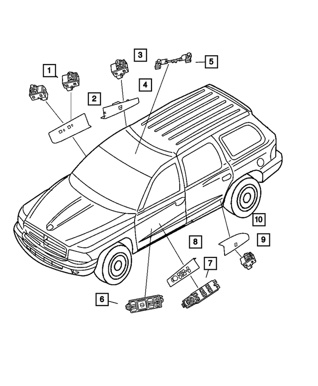 4602324AG - Electrical: Power Window Switch for Mopar Image image