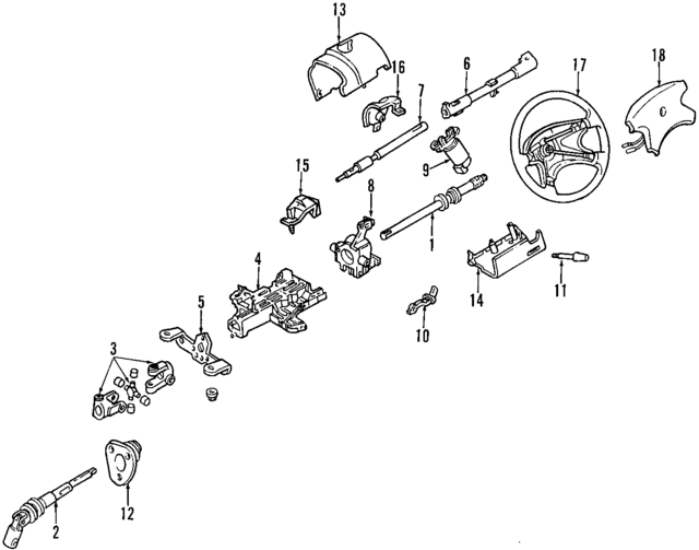 F2TZ3E751A - Steering: Lower Joint Assembly for Ford Image