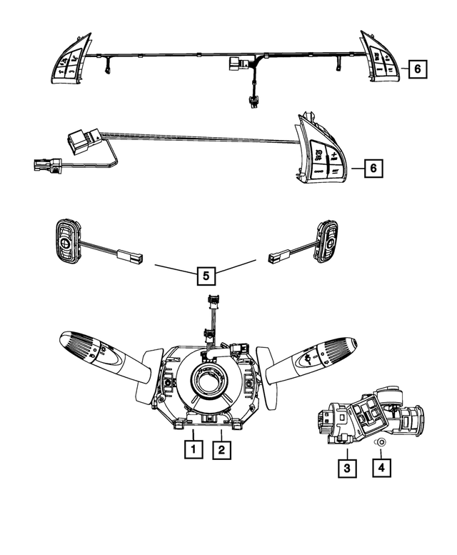 1TH121SWAB - : Radio Control Switch, Right for Mopar Image