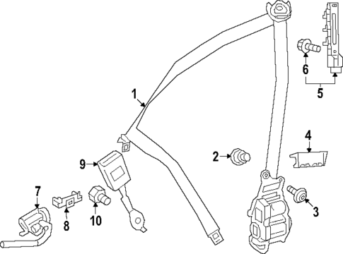 Front Seat Belts for 2025 Mercedes-Benz EQE AMG&reg; #0