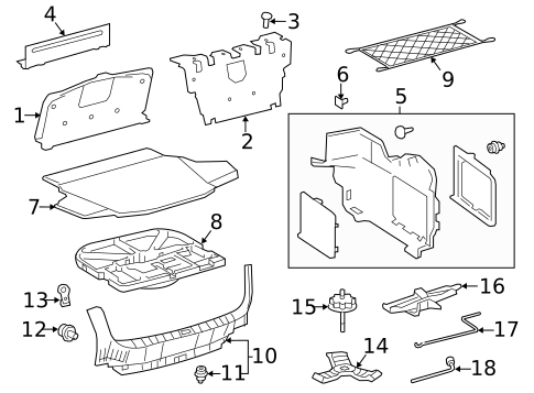 Interior Trim - Rear Body for 2016 Toyota Avalon #1