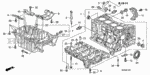 11000RRB810 - Engine: BLOCK ASSY., CYLINDER (DOT) for Honda Image