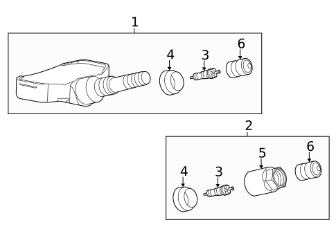 Tire Pressure Monitor Components for 2014 Chevrolet Corvette #0