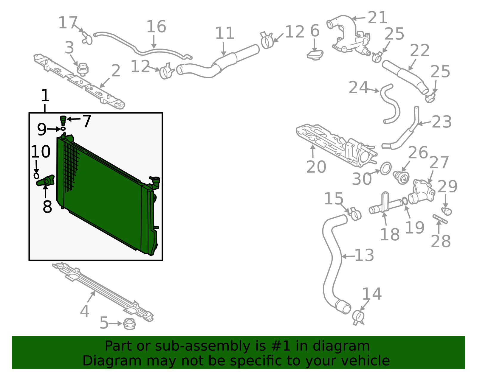 Lexus Radiator Adapter 2006-2008 Lexus RX400h Radiator Assembly 16041-20354 | OEM Parts Online