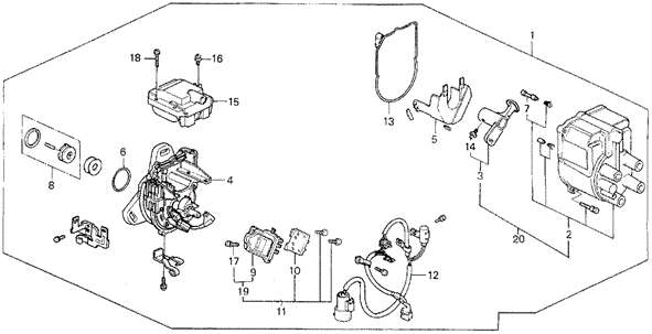 Distributor (TEC) for 1988 Honda Civic #0