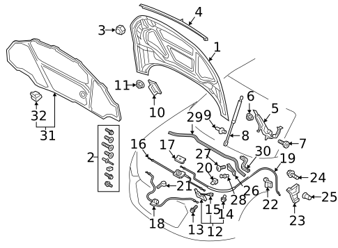 Hood & Components for 2021 Audi TTS Quattro #0