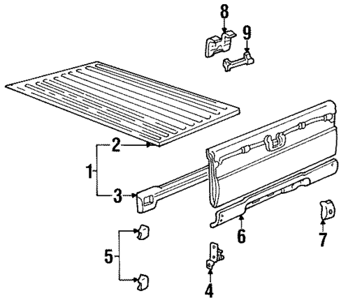 Floor - Pick UP Box for 1989 Nissan D21 #1