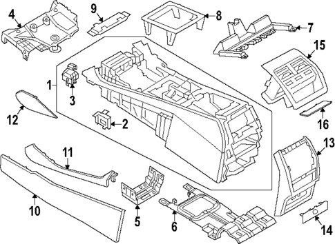 Center Console for 2025 BMW XM #0