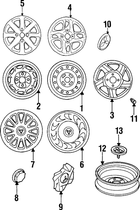 Wheels & Trim for 1996 Mitsubishi Galant #0