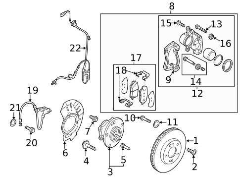 Front Brakes for 2018 Kia Soul #0
