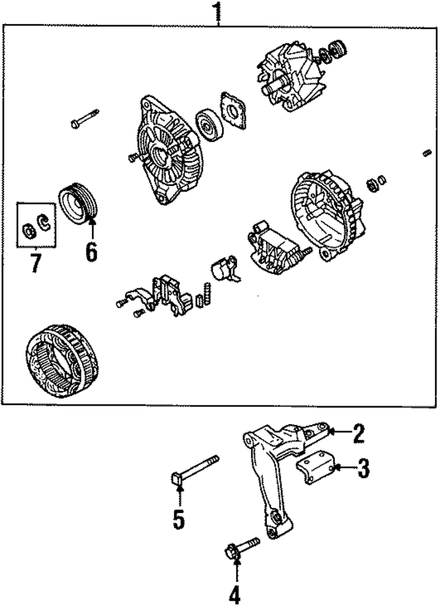 MF140757 - : Alternator Bolt for Mitsubishi Image
