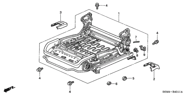 Front Seat Components (L.) (Manual Height) for 2003 Acura RSX #0
