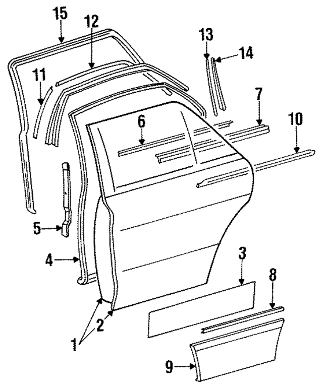 1267301605 - Body: Door Shell for Mercedes-Benz Image