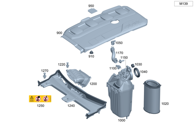 1390905502 - : Damping Air Filter for Mercedes-Benz Image