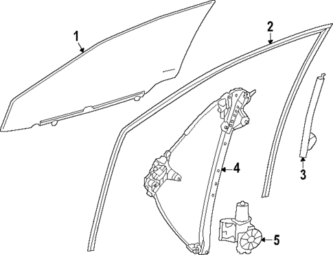 Glass - Front Door for 2025 Toyota Crown #0