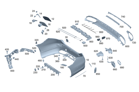 Rear Bumper for 2026 Mercedes-Benz S500 #0