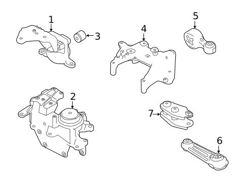 Engine & Trans Mounting for 2014 Nissan Rogue #0
