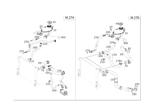 Expansion Tank, Mounting and Hoses for 2016 Mercedes-Benz CLS400 #0