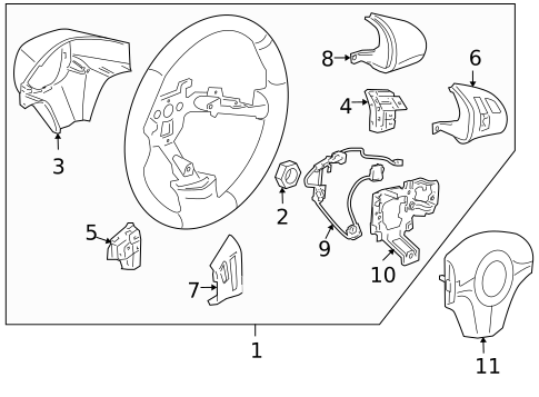 Steering Wheel & Trim for 2006 Pontiac G6 #0