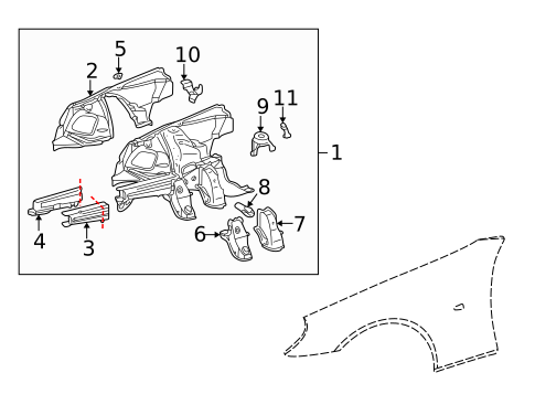 Structural Components & Rails for 2003 Mercedes-Benz SLK 230 #0