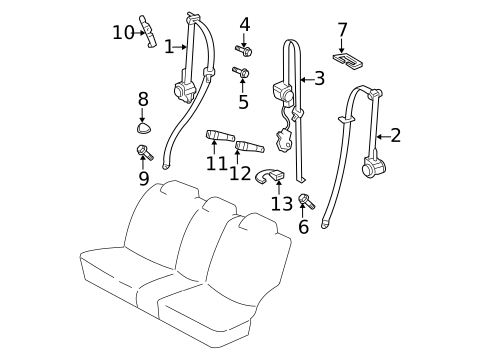 Seat Belt for 2007 Toyota 4Runner #2