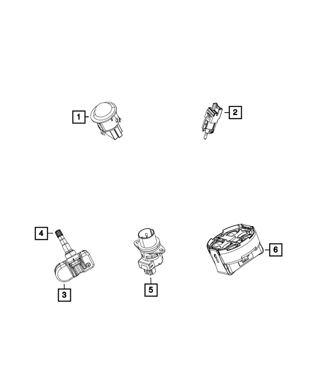 68206631AA - Electrical: Valve Stem Cap Kit for Mopar Image image