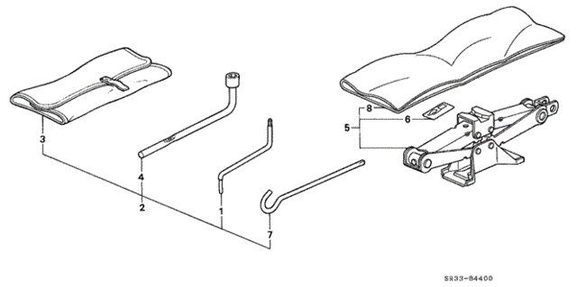 Tools - Jack for 1995 Honda Civic #0