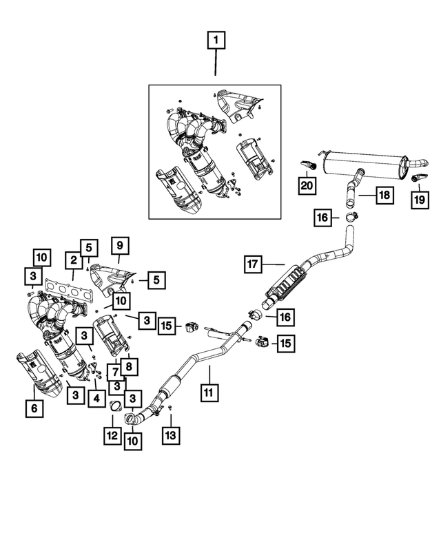 68349051AB - Exhaust: Exhaust Resonator for Mopar Image