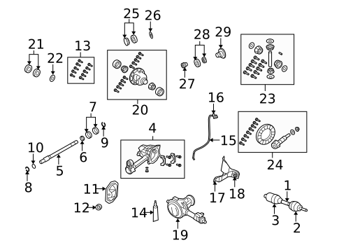 Front Axle & Carrier for 2012 Jeep Liberty #0