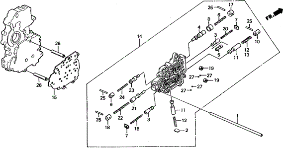 AT Secondary Body for 1991 Honda Civic #0