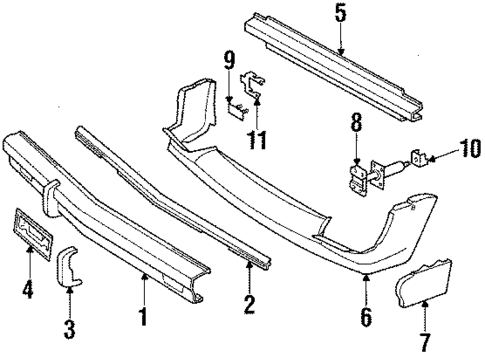 Front Bumper for 1987 Chevrolet Chevette #0
