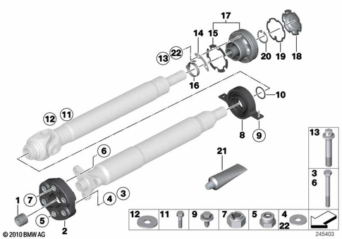 Prop Shaft, Single Components for 2006 BMW M5 #0