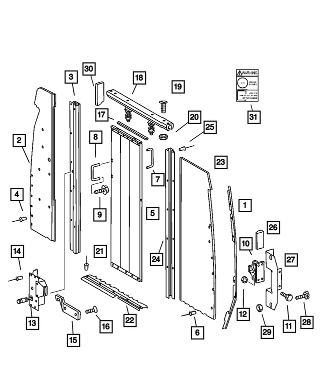 5104424AA - Interior Trim: Sliding Partition Door Catch for Mopar Image