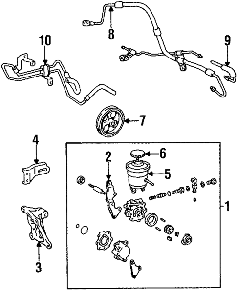 Pump & Hoses for 1995 Toyota Corolla #0