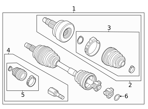 Drive Axles for 2024 Fiat 500E #0