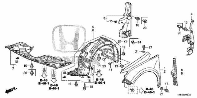 Front Fenders for 2015 Honda Odyssey #0