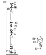 52853222AC - Rear Axle; American Axle 292 MM Single Rear Wheel; Differential and Drive Line: Drive Shaft for Mopar Image image