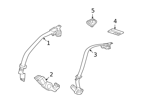 Rear Seat Belts for 2008 Mercury Sable #0
