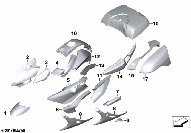 46638568943 - : Tank Trim, Left for BMW-Motorrad Image