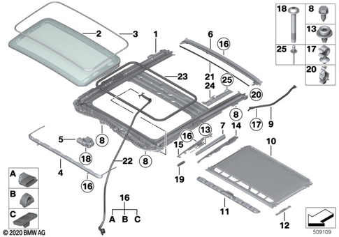 Lift-Up-and-Slide-Back Sunroof for 2014 BMW 335i #0