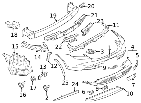 Bumper & Components - Rear for 2023 Porsche Taycan #1