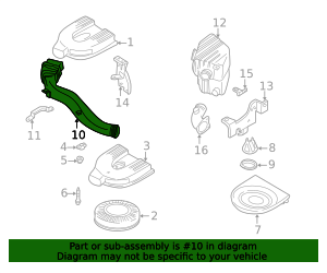 16554-3S51A - Engine Air Intake Hose 1998-2004 Nissan | Official Nissan ...