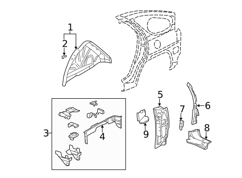Inner Structure for 2005 Buick Rendezvous #0